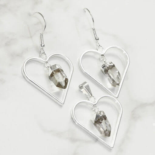 Raw crystal online earrings